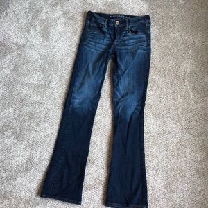 Dark Wash American Eagle Skinny Kick Jeans